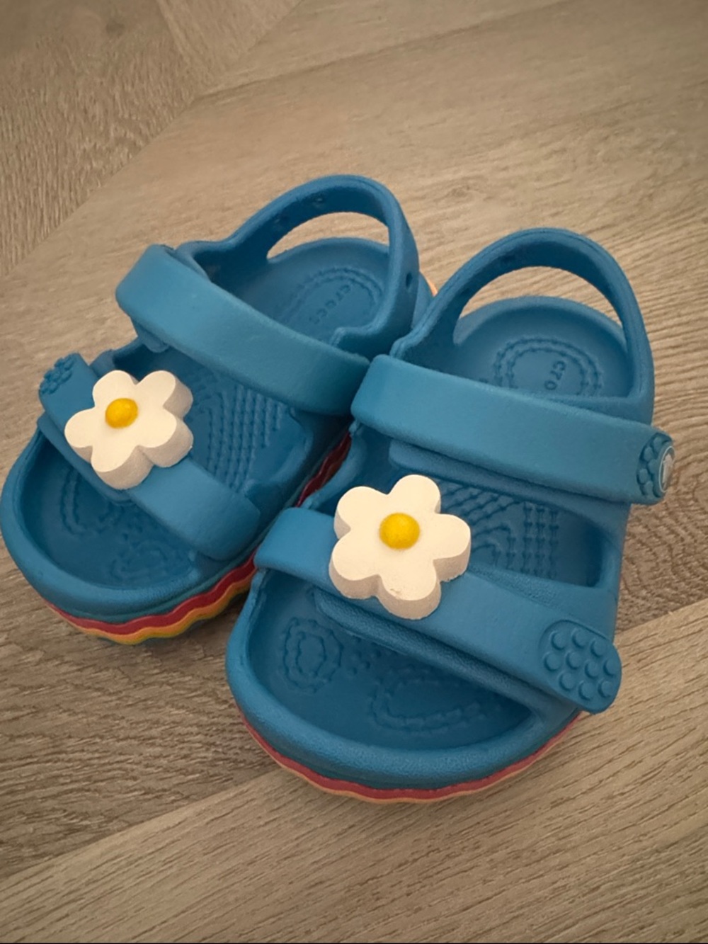 CROCS Toddler Sandals with White Daisy